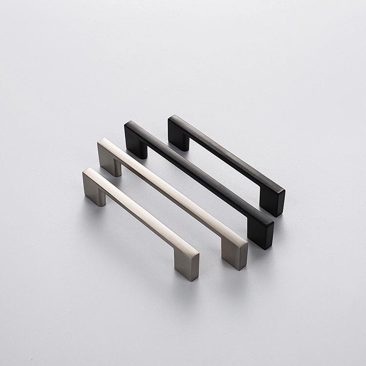 Modern Aluminum Furniture Hardware Pull Handle Solid Cabinet Drawer Handle Knob