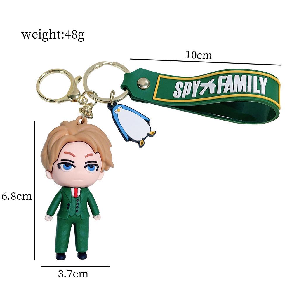 Cute Cartoon Spy Family Soft Pvc Keychain Adorable Anya Doll Key Ring