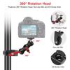 Super Clamp Camera Clamp Mount Monitor 360° Ballhead Magic Arm Double Ball Head Adapter for DSLR Camera/Gopro/LED Lights/phone