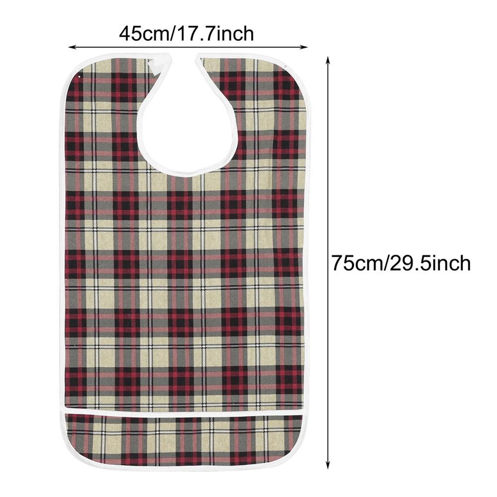 

Водонепроницаемый нагрудник для взрослых пожилых людей для еды, моющийся, с карманом, помощь при еде, защита одежды синий