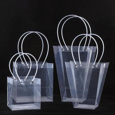 520 Valentine's Day PVC Transparent Waterproof Flower Gift Bag for Florist Bouquet Packaging