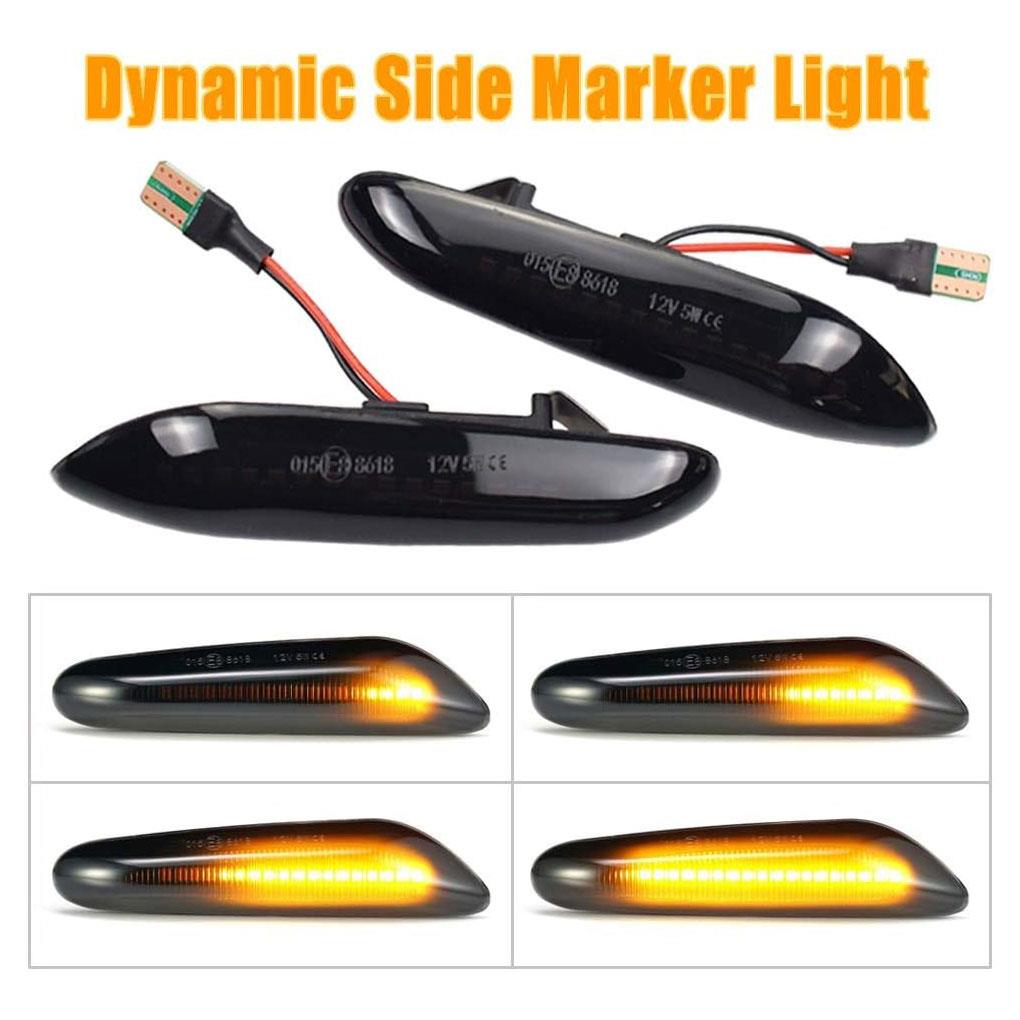 2pieces LED Dynamic Side Marker Turn Signal Side Marker Sequential Blinker Turn Signal Light Durable