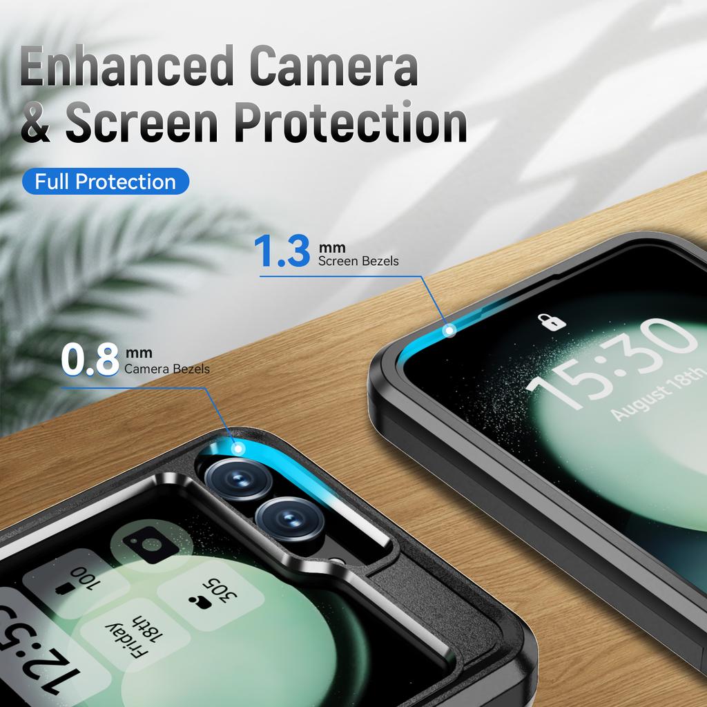 For Samsung Galaxy Z Flip7 FE 5G/Z Flip6 5G Case Military Grade Ring Kickstand PC + TPU Phone Cover