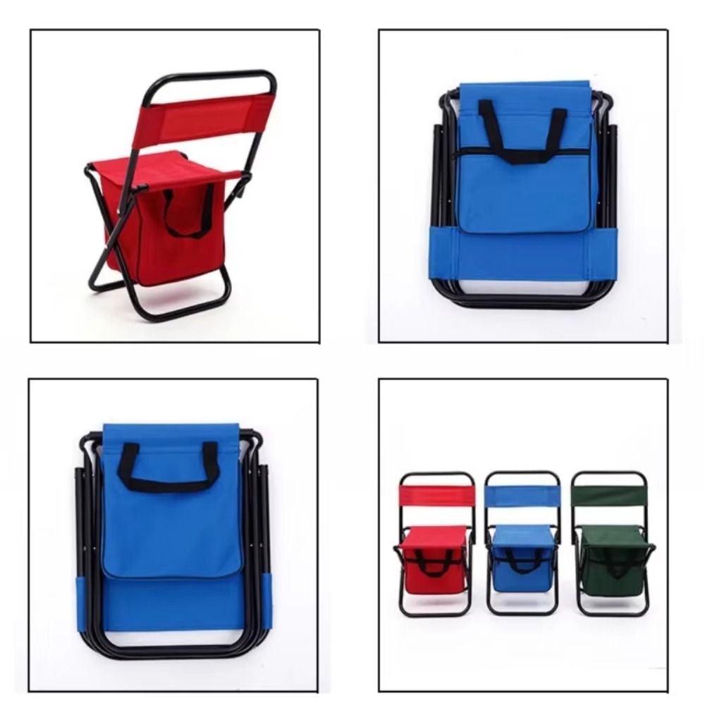 with Storage Box Folding Camping Chair Strong Load-bearing Sports Beach Chairs Riding