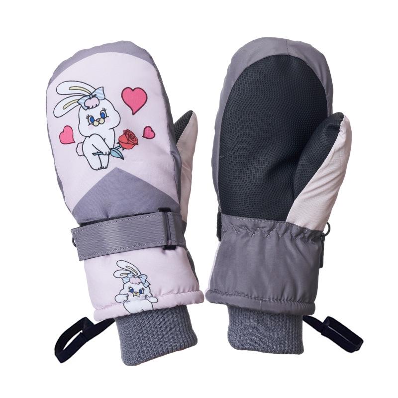 New Style Winter Waterproof Windproof Baby Mittens with Velvet Lining