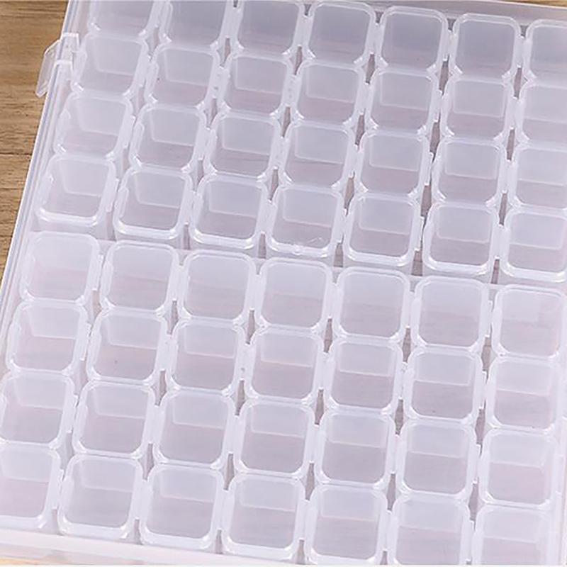 Toka Tasarımı Kap Plastik Kutu Pratik Bölmeli Takı Küpe Boncuk Vida Tutucu Kutu Teşhir Kutusu Saklama Kutusu