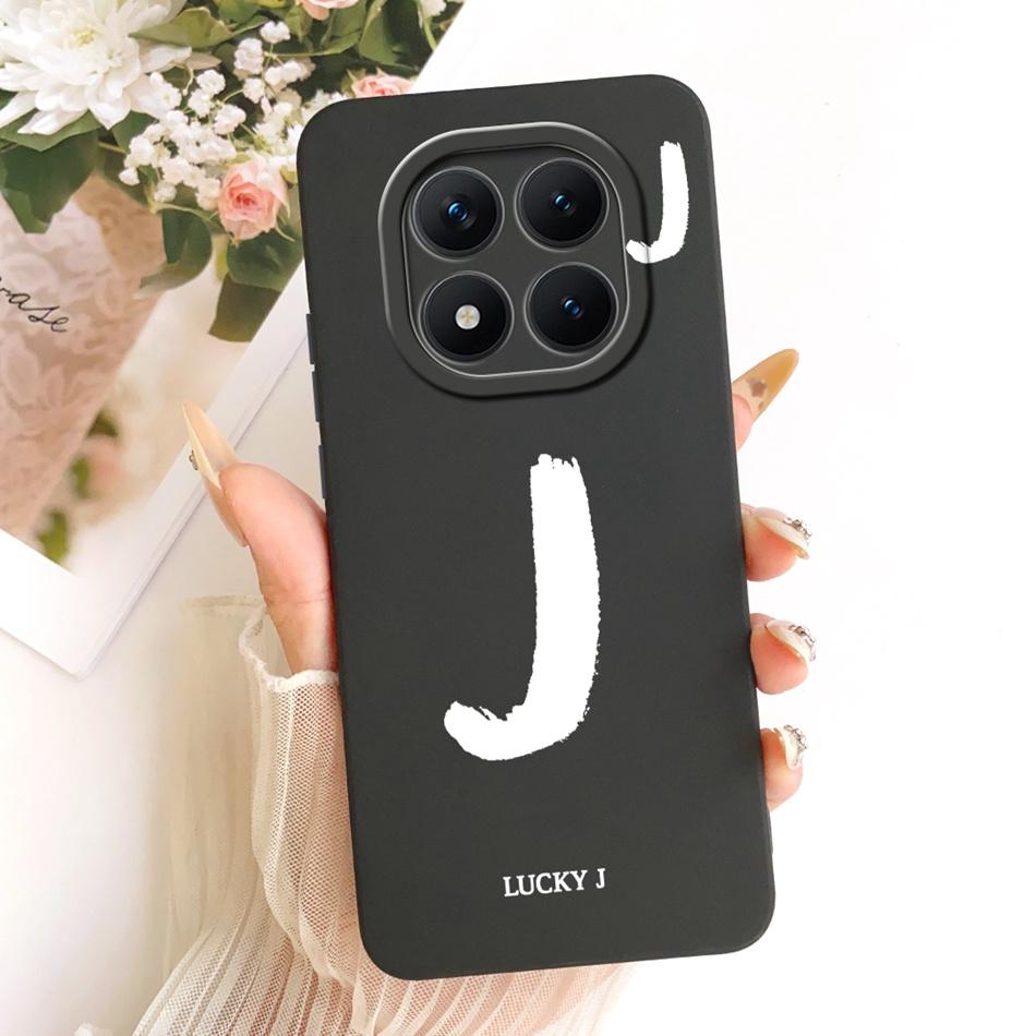 For Xiaomi Redmi Note 15 Pro+ 15Pro 5G Lucky Initial Letter Phone Case For Redmi Note 15 Pro Plus 5G Soft Silicone Case Bumper