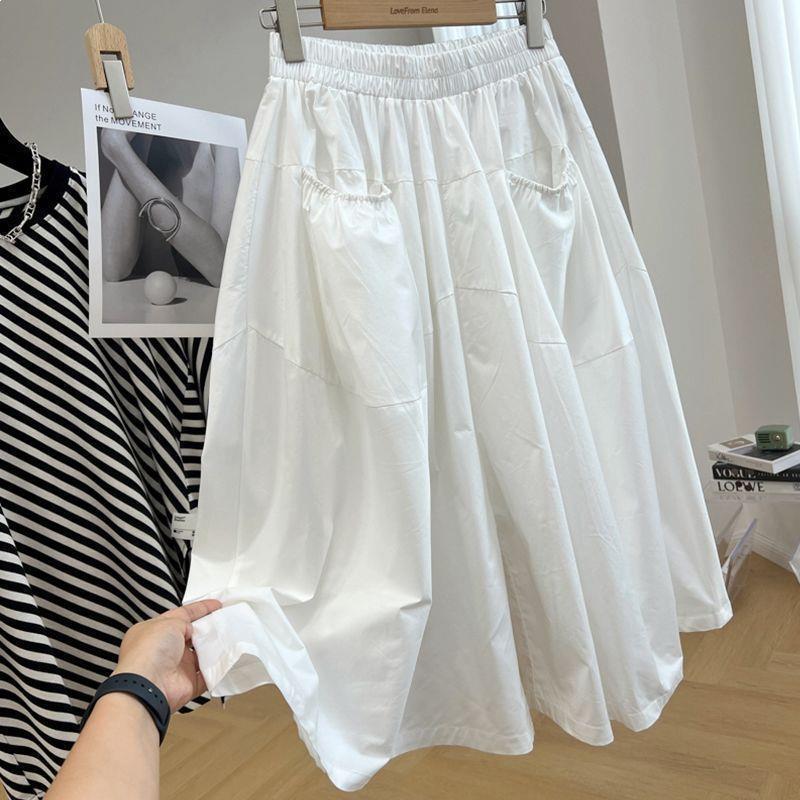 Plus Size Women's Wide-Leg Mid-Length 7-Point Skirt Pants - Extra Large 300 Jin 2
