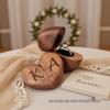 Herzförmige Schwarznuss-Schmuckschatulle mit Magnetverschluss für Valentinstag oder Hochzeiten