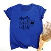 Mama Needs Coffee Print Women Tee Mom Life Casual Female T Shirt Gift For Mother S