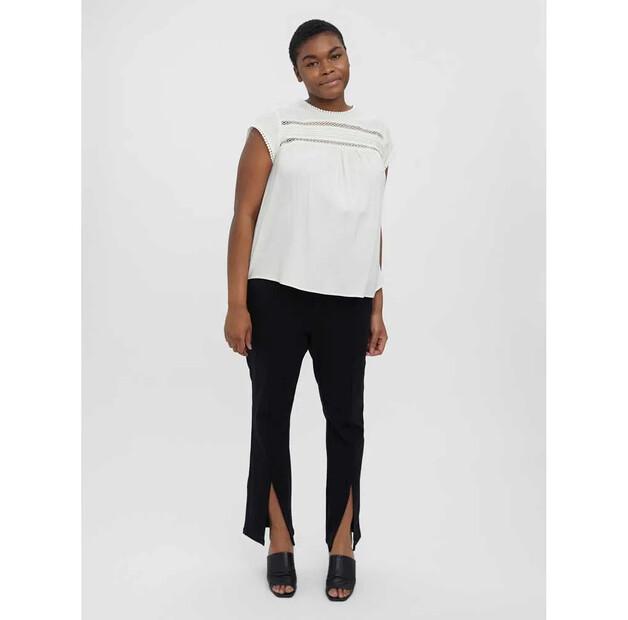 Vero Moda Curve Debbie Plissee Kurzarmbluse