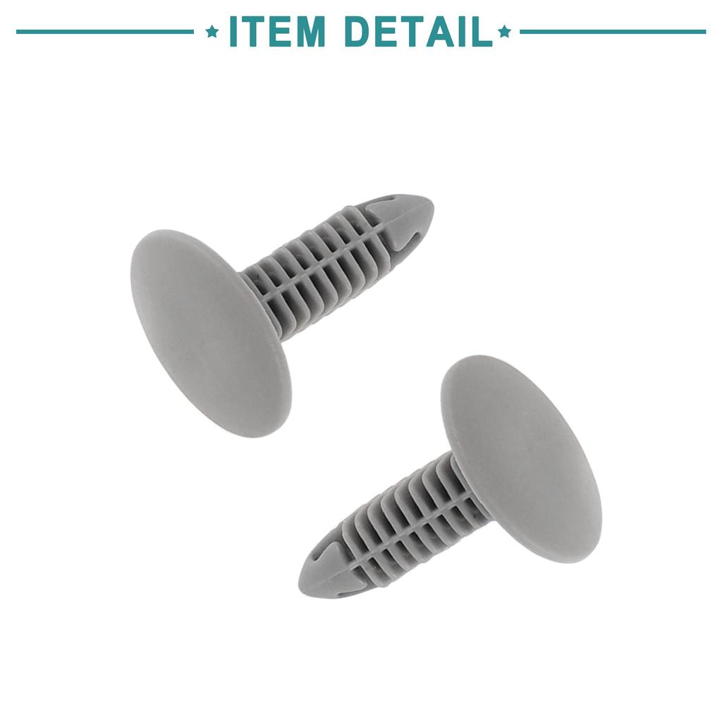 ACROPIX Car Door Fastener Rivets Fender Push Clips Universal 6mmx6.5mm Hole Gray 30pcs