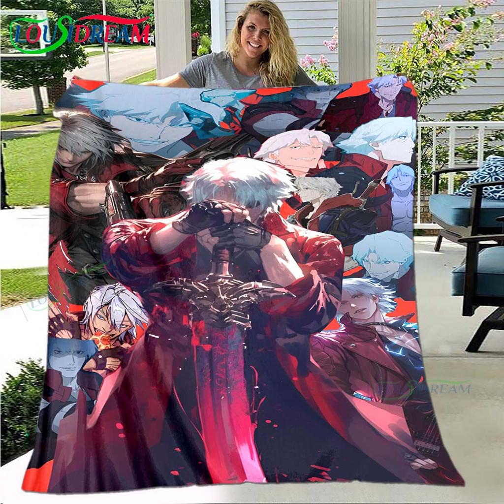 Fashion D-Devil May Cry Tapestry Game Poster Four Seasons Blanket Sofa Cover Travel Bed Plush Blanket Office Break Blanket Gift