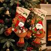 Christmas Stockings for Tree Decorations Riding Reindeer Stocking, Plush Xmas Gift Sack with Santa Snowman Figure, Hanging Hangings Kids