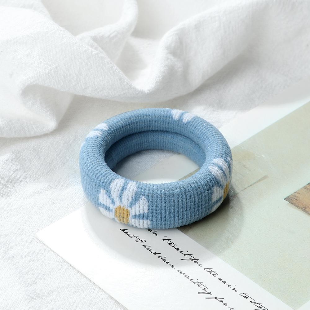 5PCS/Set Cute Colorful Thick Hair Bands Daisy Elastic Girls Rubber Band Headwear Hair Accessories Scrunchies Women Holder Gifts