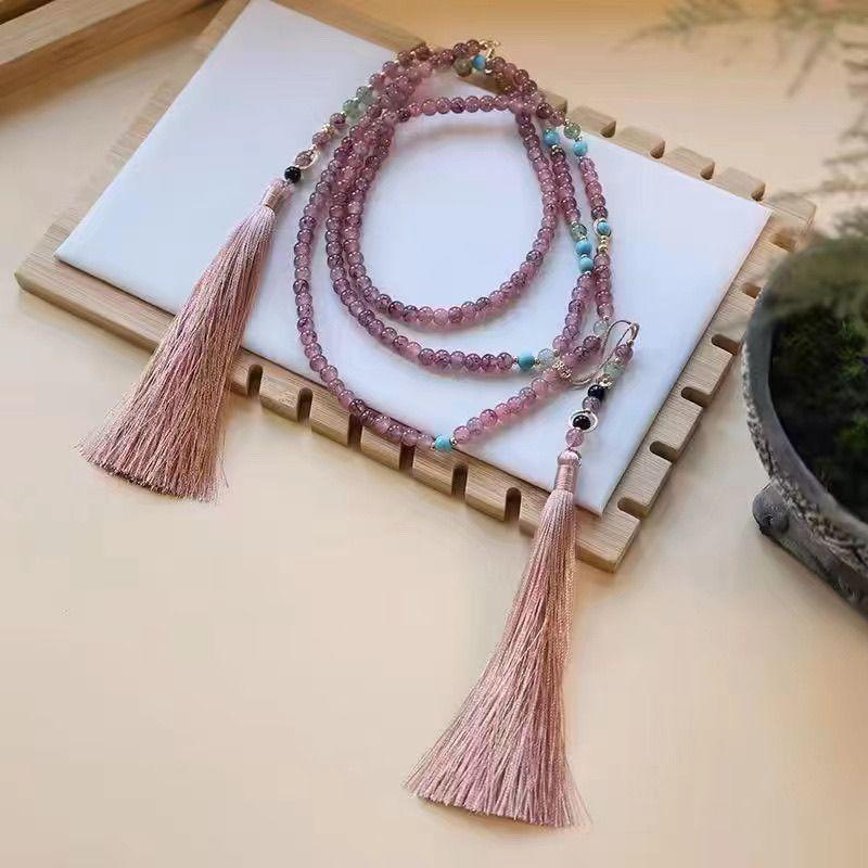 Guofeng New Chinese Crossbody Chain Long Necklace Sweater Chain Hanfu Cheongsam Decorative Pendant Spring Small Fresh Tassel
