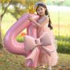 Shicai Pink Number Balloon Bow, Birthday Gift for Boys And Girls, First Birthday Party Decoration, Photo Prop, 4 Pieces