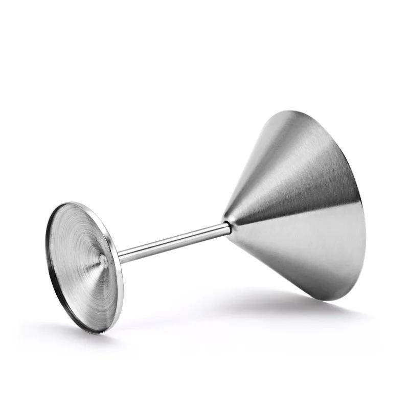 304 Stainless Steel Martini Cocktail Glass High Base WineWine Glass Metal Bar KTV Champagne