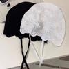 Y2k Embroidered Lace Hat Breathable Skullcap Sweet Beanies Hat  Outdoor