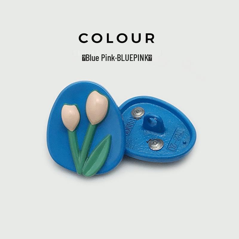 Versatile Coat and Sweater Buttons: Flower, Tulip, Heart, Square, and Bow Designs