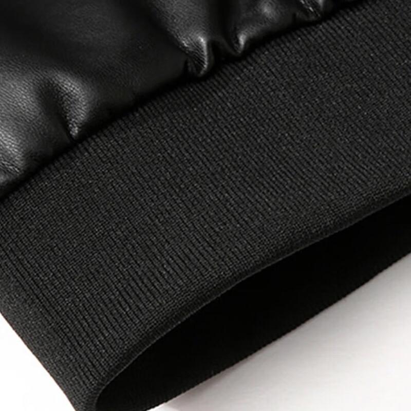 Tucano Men's Retro PU Leather Baseball Collar Jacket