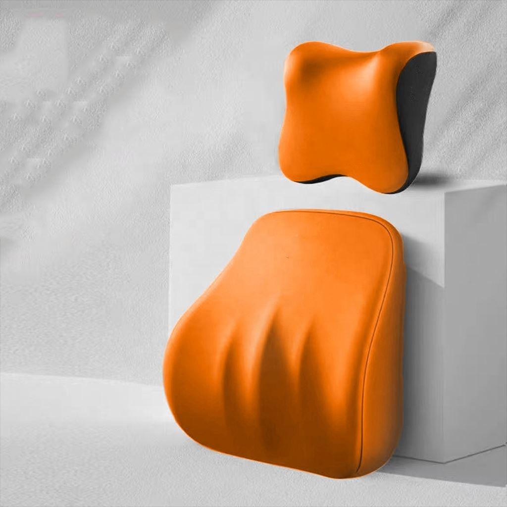 2026 New Universal Soft Memory Foam Car Seat Cushion & Pillow Set with Cooling Headrest Lumbar Support Waist & Neck Rest