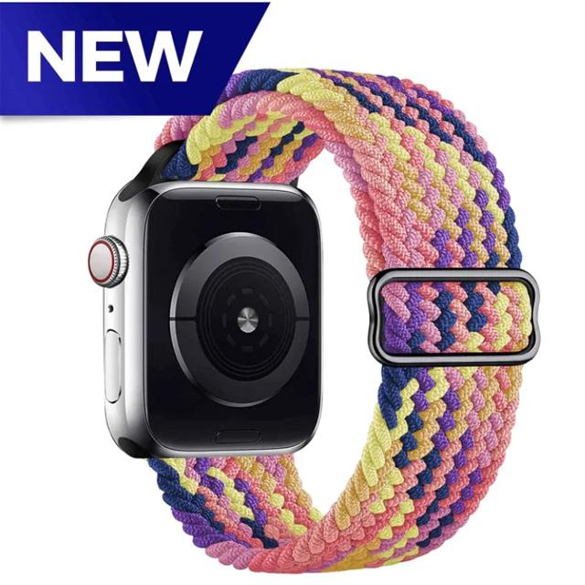 Braided Solo Loop Strap For Apple watch band 44mm 40mm 49mm 45mm 41mm Elastic Nylon bracelet iWatch series 8 3 se 6 7 Ultra 2 9