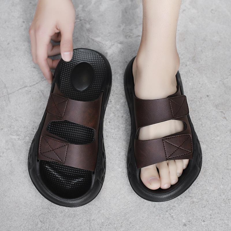 Slippers Summer Wear Non-slip Velcro Adjustable Casual Slippers Soft Bottom Outdoor Sports Sandals