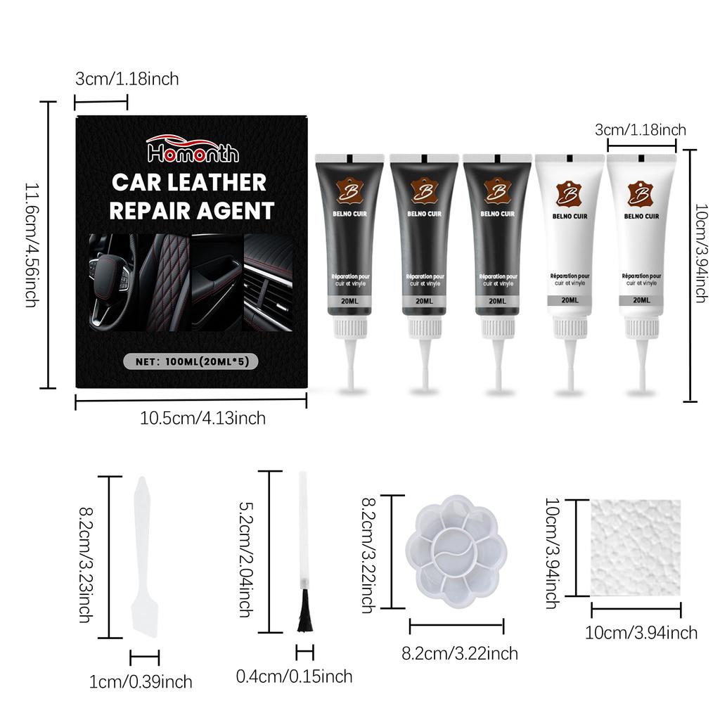 Car Leather Repair Paste Filler Car Seat Leather Complementary Refurbishing Paste Sofa Coats Scratch Cracks Restoration