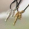 Fashion Autumn Winter New Metallic Fish Bone Pendant Necklaces For Women Long Adjustable Wax Rope Sweater Chain Chain