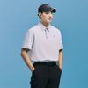 CHALLENGER Men'S Airhole Woven Mix Collared Short Sleeve Woven Top Light Grey