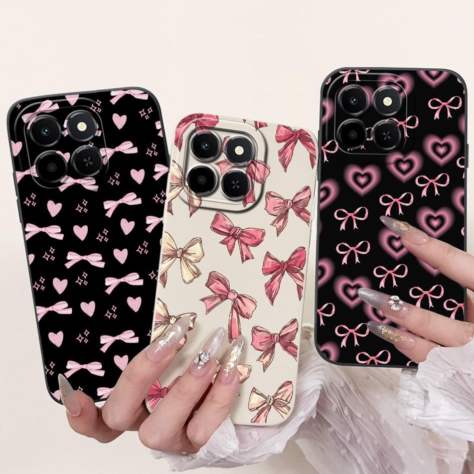 6.61" For Honor X6c 2025 Case Cute Panda Rabbit Soft Liquid Silicone Shockproof TPU Back Cover For HonroX6c Play 9C NIC-LX1 Para