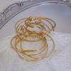 8Pcs Set Vintage Gold Open Bangle Bracelets Twisted Textured Geometric Cuff Jewelry for Women