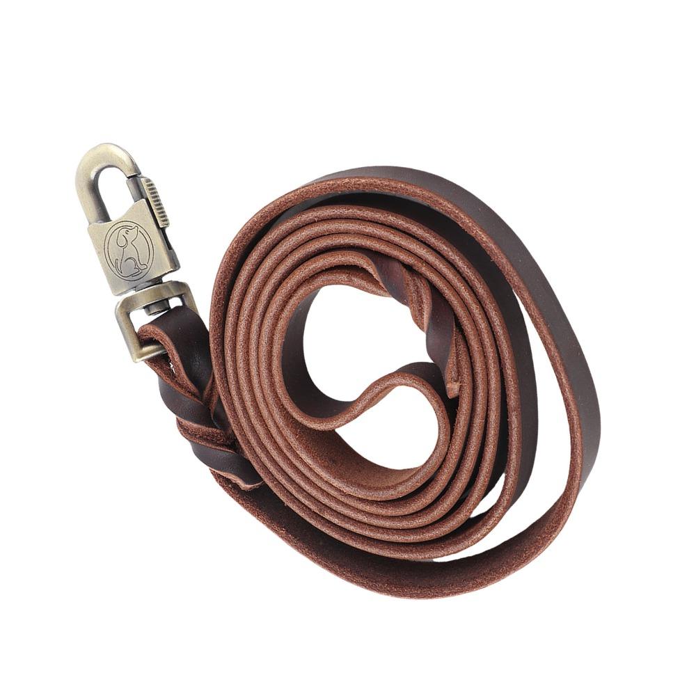 Full Grain Cowhide Full Grain Dog Leash Wide Strap Body Large Breed Dog Lead Large Medium Dogs