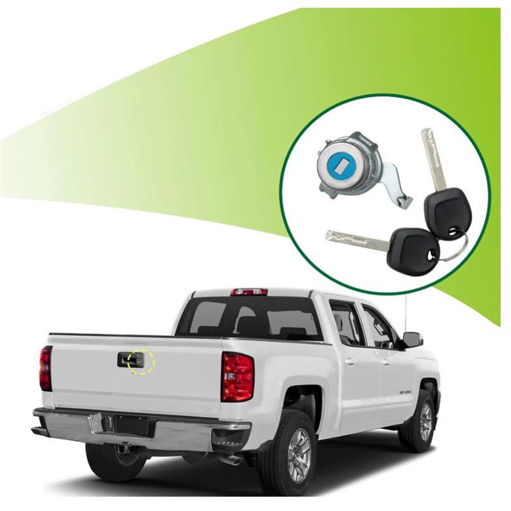 Rear Tailgate Door Lock with Keys 23338181 23371760 Fit for Chevy Silverado Colorado