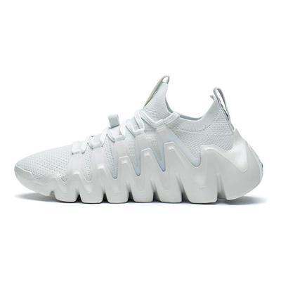 Li Ning Illusion Thorn Textile, TPU Cushioning Slip Resistant Abrasion Resistant Breathable Low Top Casual Shoes Men's AZGS031-4