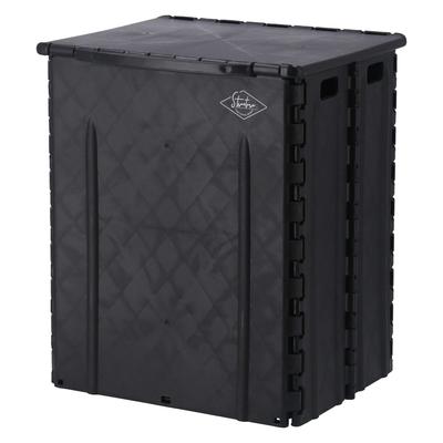 Fuji Boeki 86105 Storage Camping Trash Folding Outdoor Width Load Capacity 80kg Box, Can, Chair, Chair, 32cm, Black,
