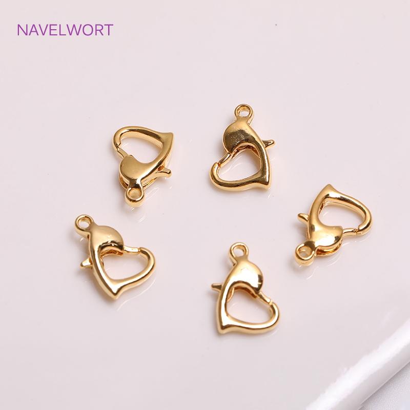 18K Gold Plated Lobster Clasps Spring Clasps End Tip Covers Crimp Beads Covers Wire Protectors DIY Jewelry Making Accessories