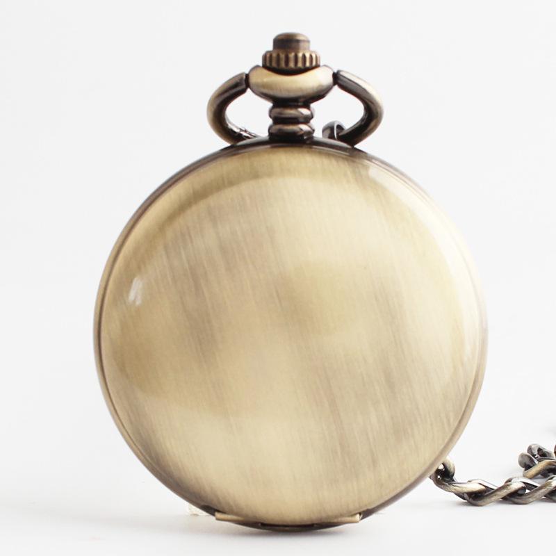 Lasergraviertes Logo Klapptaschenuhr mit doppelseitigem Licht und hohlem Taillendesign