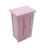 Dollhouse Bedroom Pink Mini Wooden Wardrobe Model Dollhouse Miniature Furniture Decor Diy Scene Accessories Toy