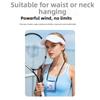 USB Rechargeable Cooling Fan Strong Airflow Mini Electric Fan Hanging Neck Fan  Outdoor Activities