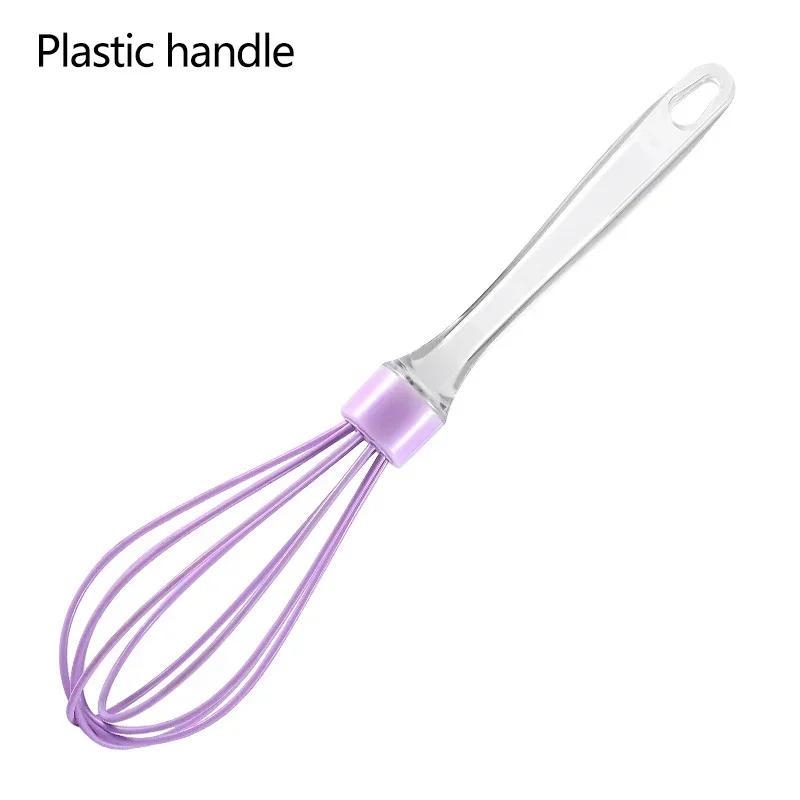 Silicone Manual Egg Beater Wooden Handle Egg Whisk Manual Egg Mixing Stirrer Kitchen Egg Tools Cream Blending Baking Gadgets