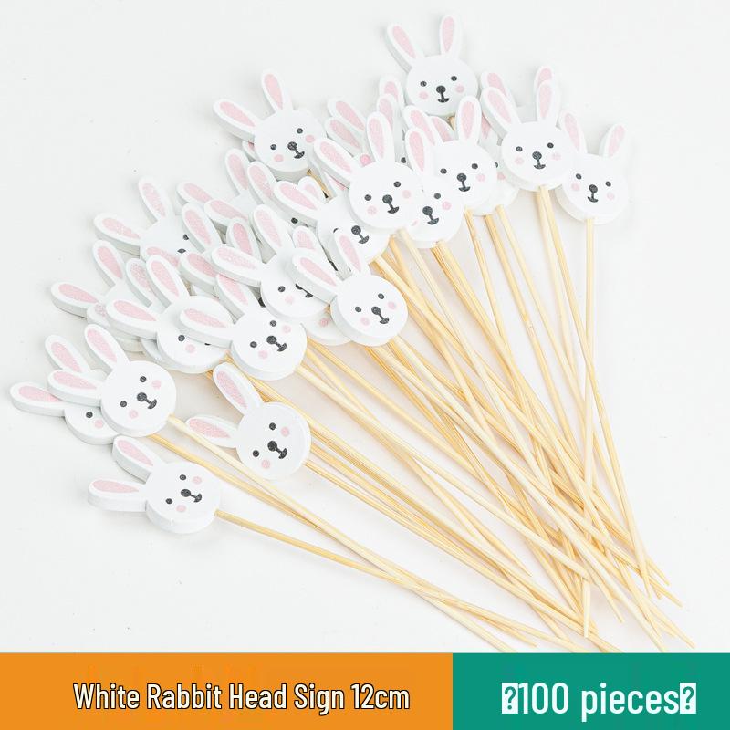 Colorful Bamboo Fruit Forks & Cocktail Skewers - Decorative & Disposable for Baking & Events