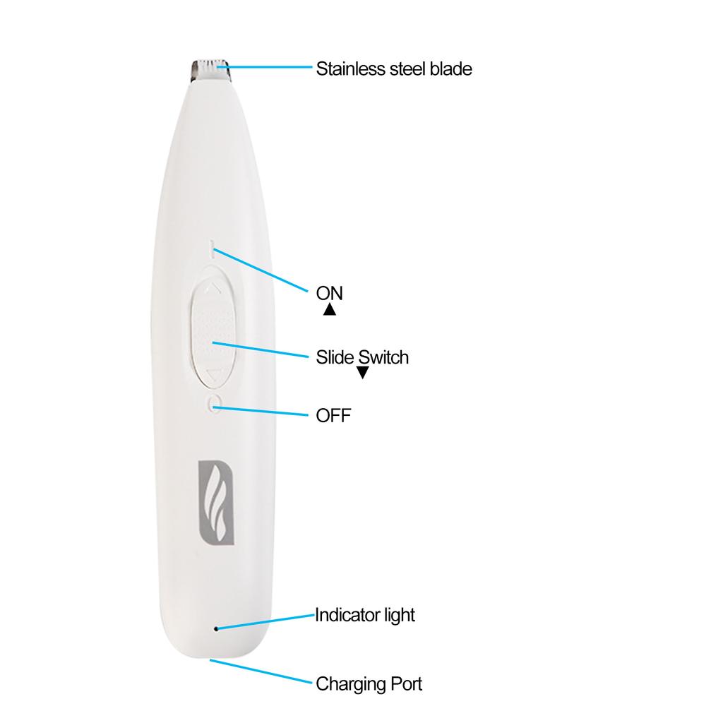 Professionelle Hundepflege-Haarschneidemaschine, kabellos, geräuscharm, 50 dB, Arbeitszeit 3 Stunden, 400 mAH, 3,7 V, klein