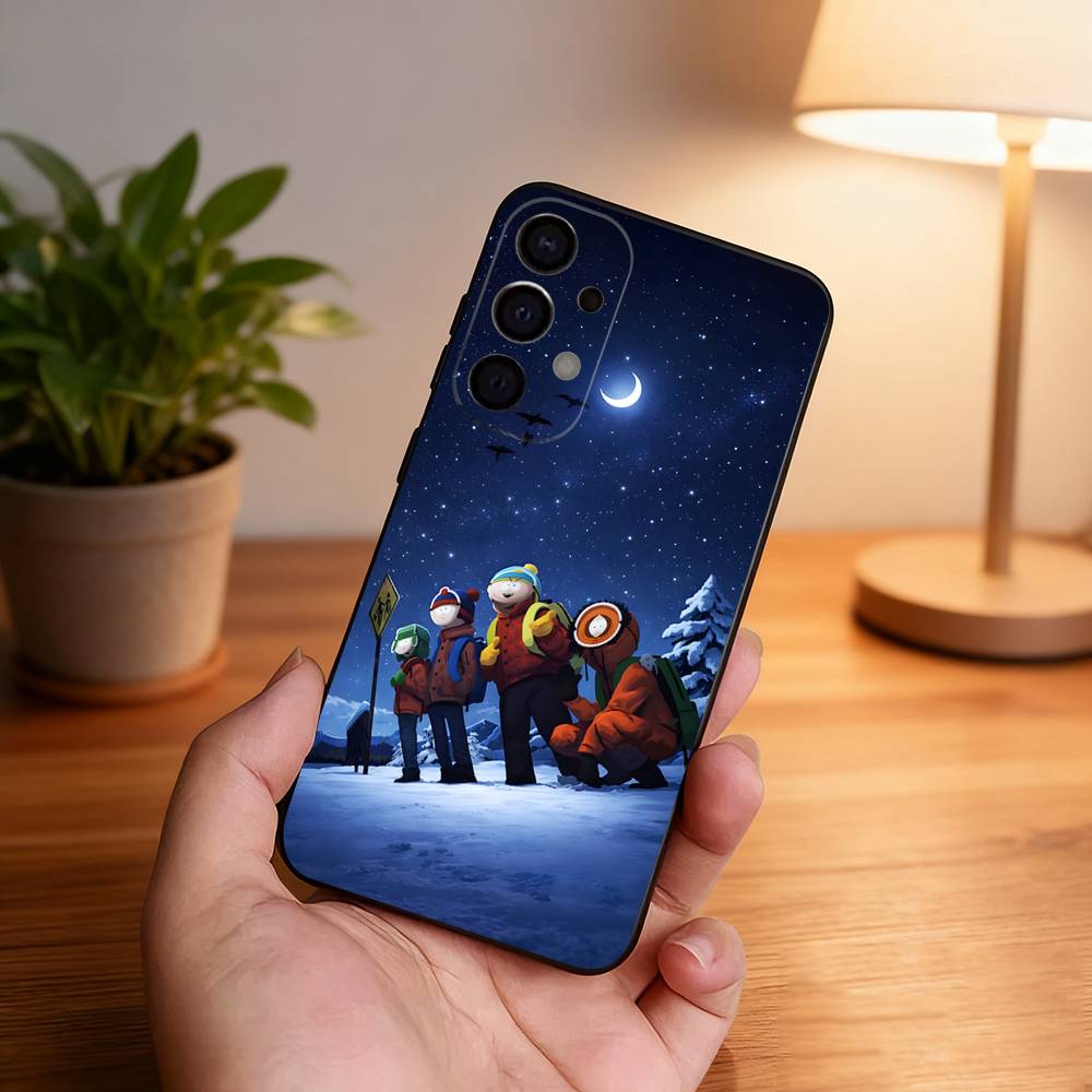 S-SouthES Cute P-Park Shockproof Phone Case For Samsung S26,S25,S24,S21,S22,S23,S30,Ultra,S20,Plus,Fe,Lite,5G Black Cover