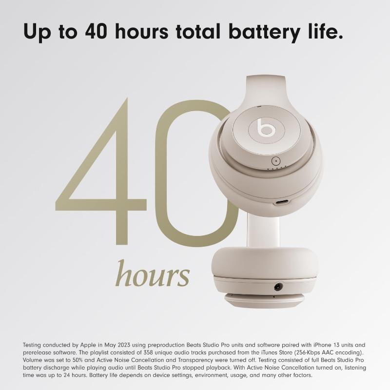 Premium Wireless Over-Ear Headphones- Up to 40-Hour Battery Life, Active Noise Cancelling, Great for Travel & Commuting, Apple & Android Compatible