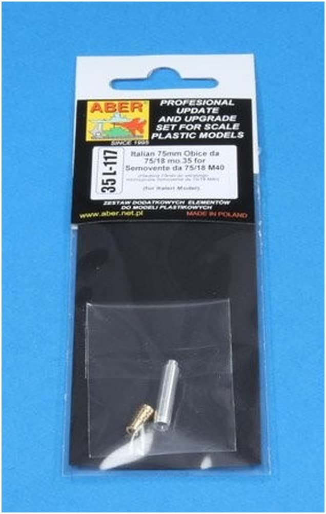 ABER 1/35 Scale 75mm Italeri Metal Barrel for Italian Semovente 75/18 Assault Gun, Model 35L117