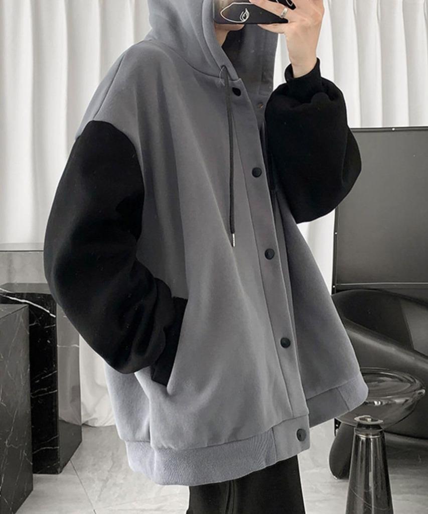 Pangenee Winter Stylish Cold for Everyday Wear Men's Hoodie, Outerwear, Jacket, Jumper, Blouson, Casual, Oversized, Weather, Masculine, Lightweight,