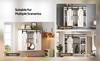 Armario de Pared para Cocina con 2 Puertas Correderas y Estantes Ajustables, Armario de Pared de Almacenamiento para Sala de Estar, Baño y Lavadero, 80 × 31 × 76 cm