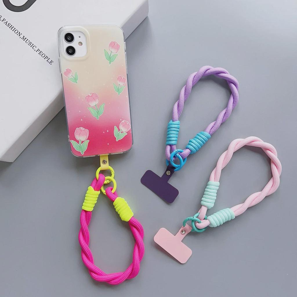 Mobile Phone Anti-Lost Wrist Lanyard with Clip and Button Pendant